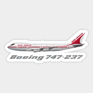 Air India 747-200 Version 1 Tee Shirt Version Sticker